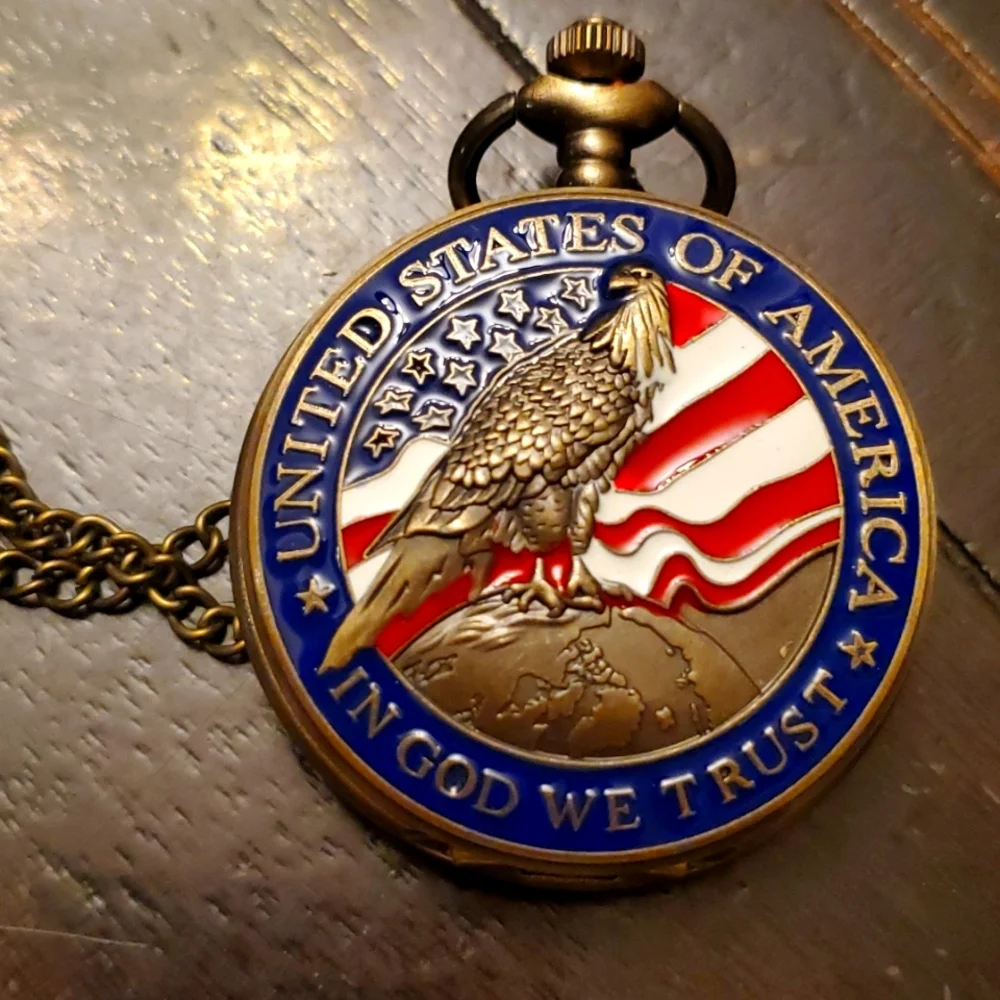 Mens patriotic pocket watch ⌚️ 👌
